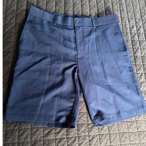 Grand Slam Performance Mens Golf Shorts Navy Blue Size 36 Flat Front Polyester